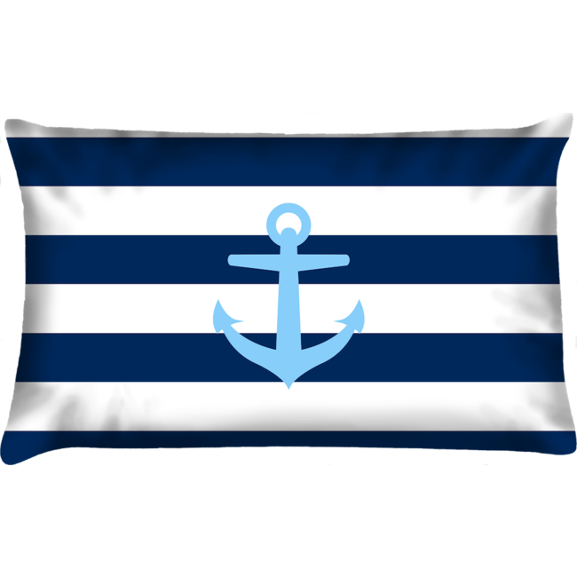 Velits Outdoor bootkussen Blauw Bloed gestreept anker licht