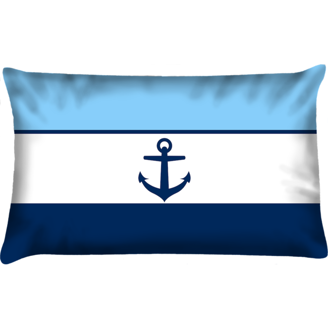 Velits Outdoor Bootkussen Blauw Bloed vlag met anker