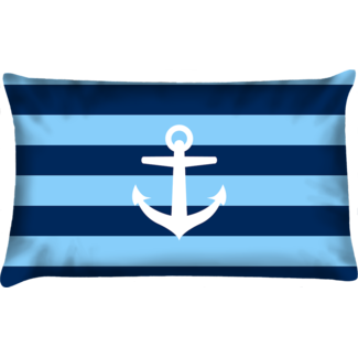 Velits Outdoor Buitenkussen Blauw Bloed gestreept anker