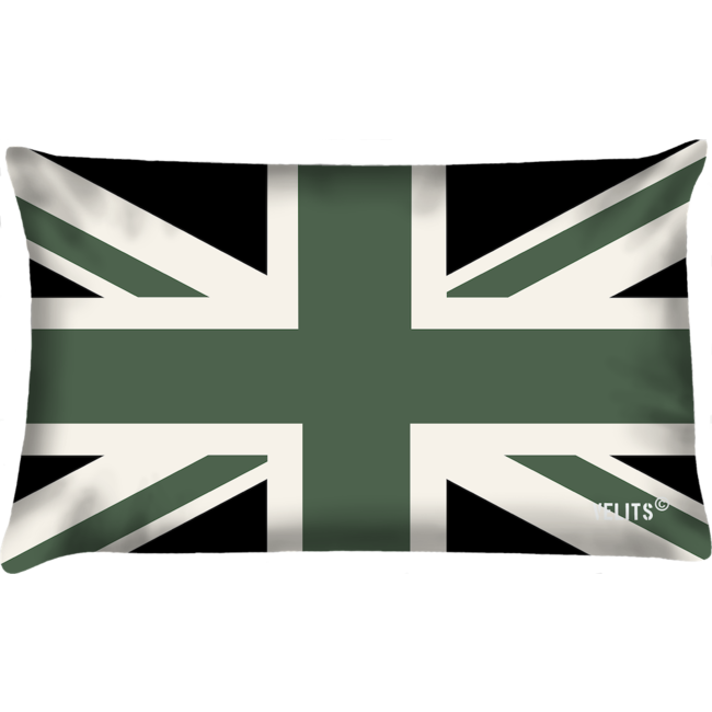 Velits Outdoor Buitenkussen in the Army Engelse vlag zwart groen