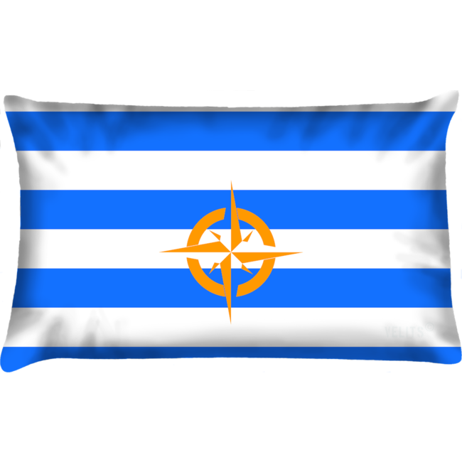 Velits Outdoor Bootkussen Oranje Blanje Bleu gestreept kompas