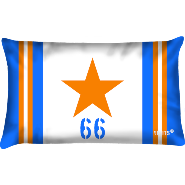 Velits Bootkussen oranje blanje bleu Star 66