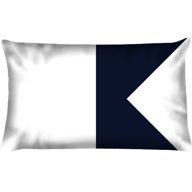 Velits Outdoor Bootkussen seinvlag letter A wit blauw