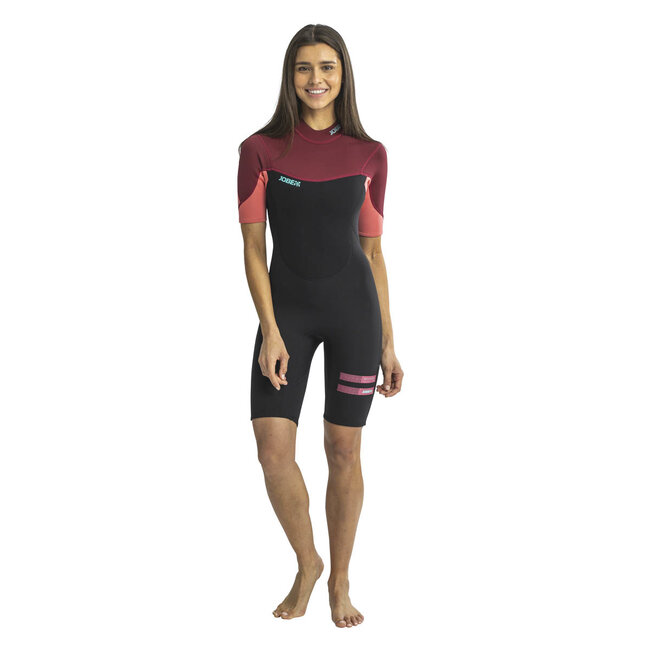 Wetsuit shorty Sofia maat S dames roze accent