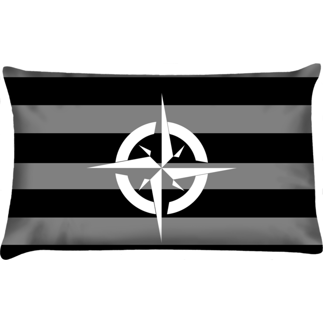 Velits Outdoor Bootkussen Men in Black zwart grijze streep kompas