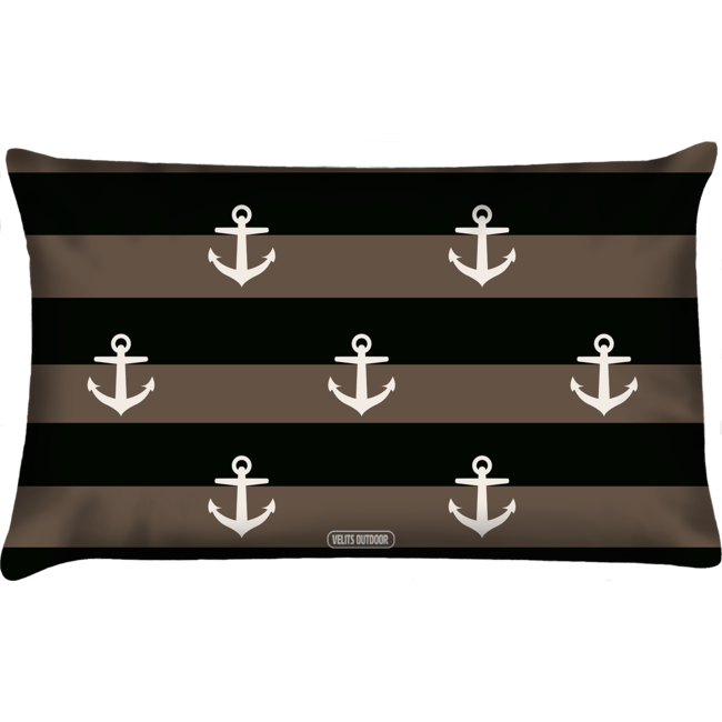 Velits Outdoor Bootkussen Mud Race gestreept ankers zwart bruin