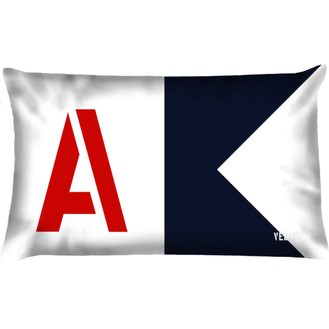Velits Outdoor Bootkussen seinvlag letter A wit blauw