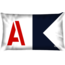 Velits Outdoor Bootkussen seinvlag letter A wit blauw
