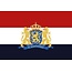 Velits Outdoor sierkussen vlag Nederland met opdruk naar keuze