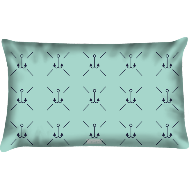 Velits Outdoor Buitenkussens groen-blauw met ankers, set van 3