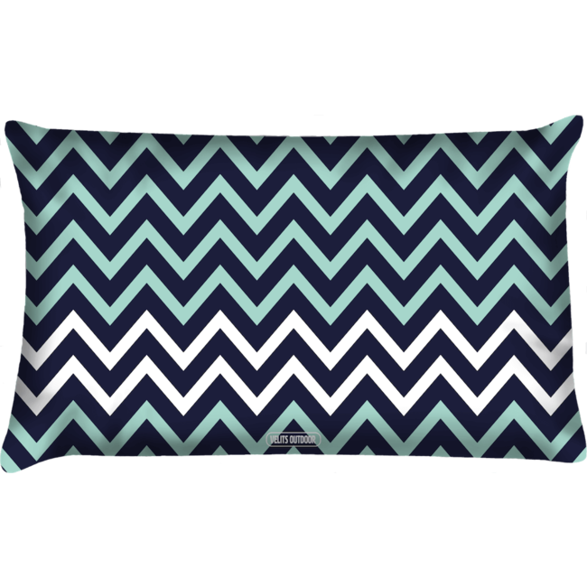 Velits Outdoor Buitenkussens groen-blauw met ankers, set van 3