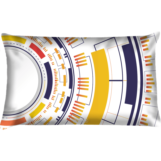 Velits Outdoor Buitenkussens blauw, rood, geel patroon, set van 3