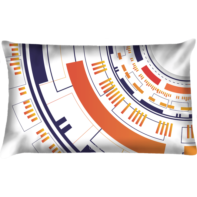 Velits Outdoor Buitenkussens blauw, rood, geel patroon, set van 3