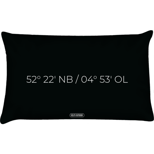 Velits Outdoor Sierkussen outdoor Amsterdam Simple Line zwart V1