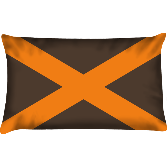 Velits Outdoor Bootkussen La Dolce Vita Cross in oranje en grijs-bruin