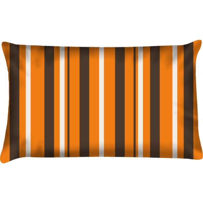 Velits Outdoor Bootkussen Dolce streep verticaal oranje bruin ecru