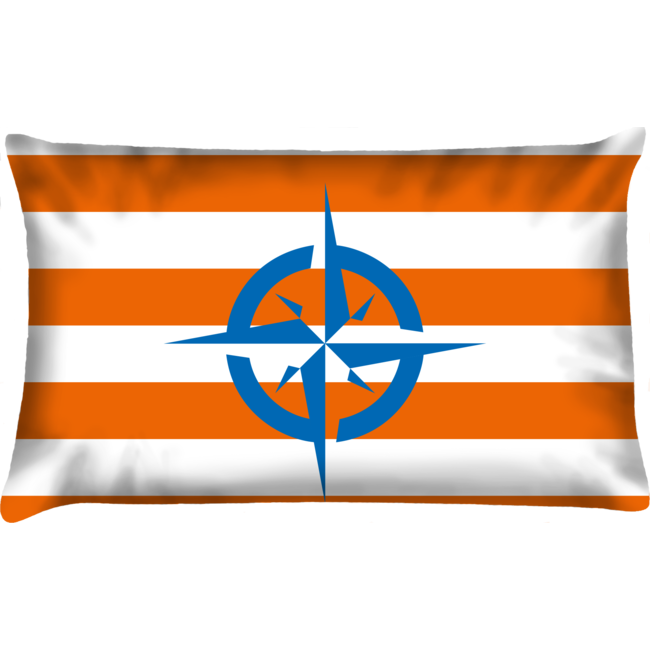 Velits Outdoor Bootkussen Flow gestreept oranje blauwkompas