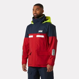 Helly Hansen zeilpak Pier heren rood met navy