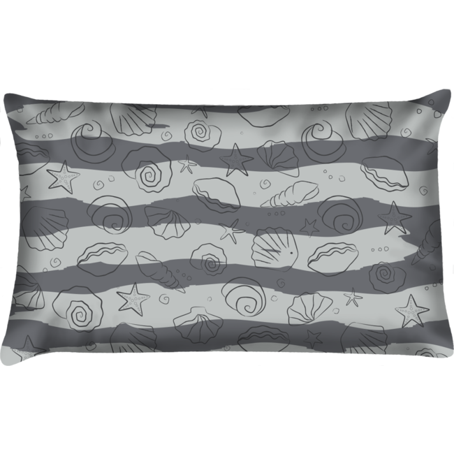 Velits Outdoor Sierkussen zee schelpen grijs waterafstotend