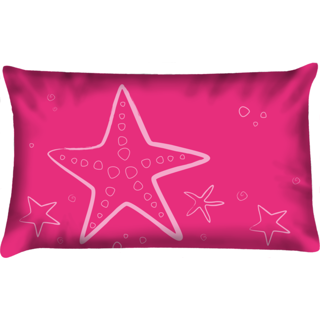 Velits Outdoor Sierkussen zeester roze waterafstotend