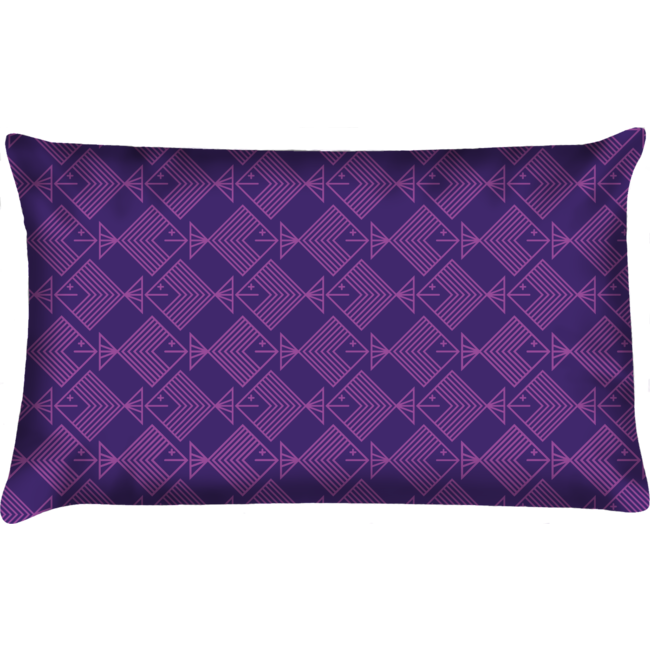 Velits Outdoor Sierkussen vis Escher-stijl paars waterafstotend