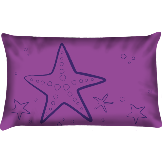 Velits Outdoor Sierkussen zeester paars waterafstotend