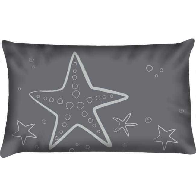 Velits Outdoor Sierkussen zeester grijs waterafstotend