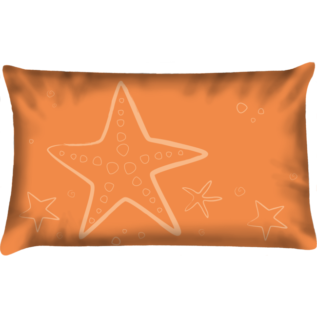 Velits Outdoor Sierkussen zeester oranje waterafstotend