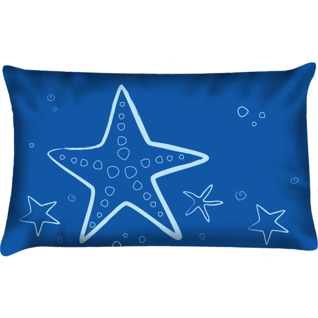 Velits Outdoor Sierkussen zeester blauw waterafstotend