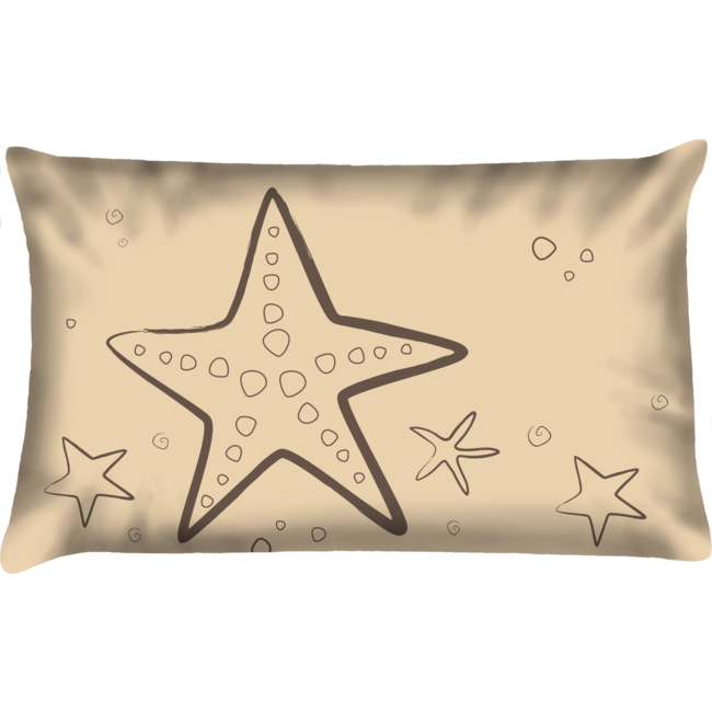 Velits Outdoor Sierkussen zeester beige waterafstotend