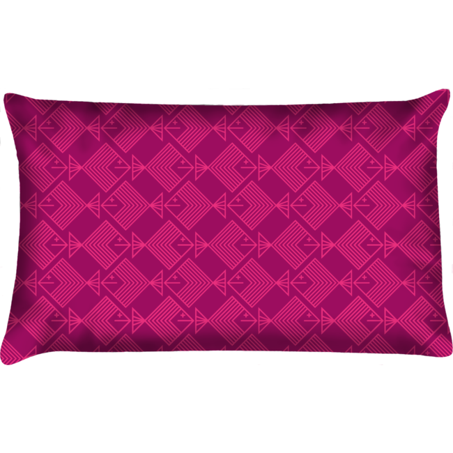 Velits Outdoor Sierkussen vis Escher-stijl roze waterafstotend