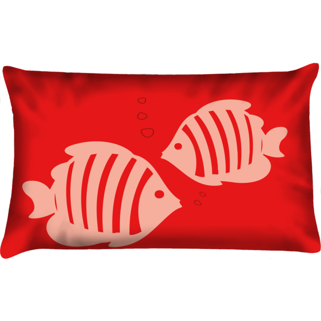 Velits Outdoor Sierkussen Blub rood waterafstotend