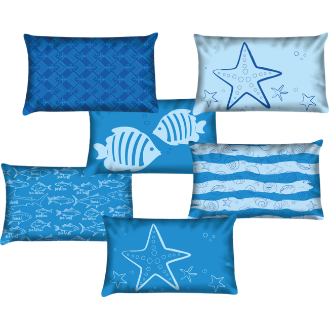 Velits Outdoor Sierkussen Blub blauw waterafstotend