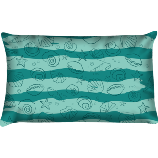 Velits Outdoor Sierkussen zee schelpen groen