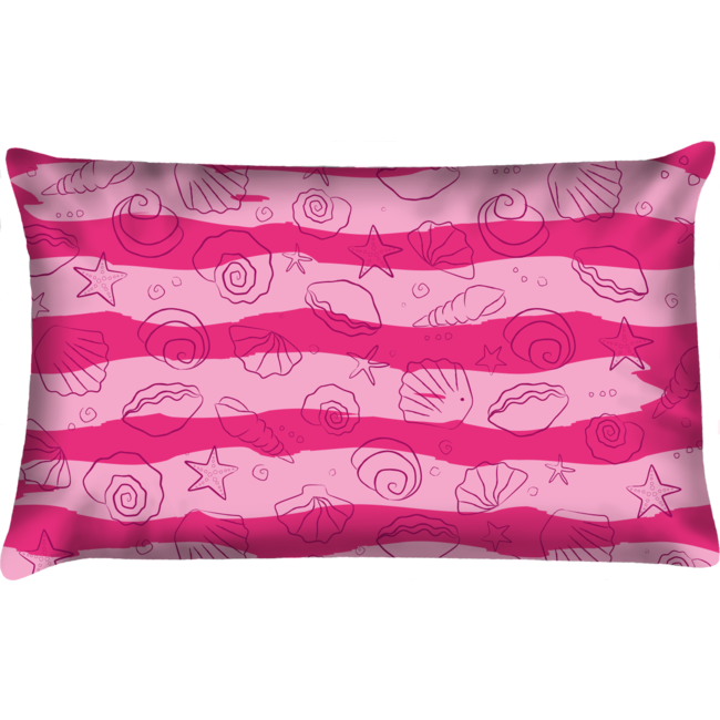 Velits Outdoor Sierkussen zee schelpen roze waterafstotend