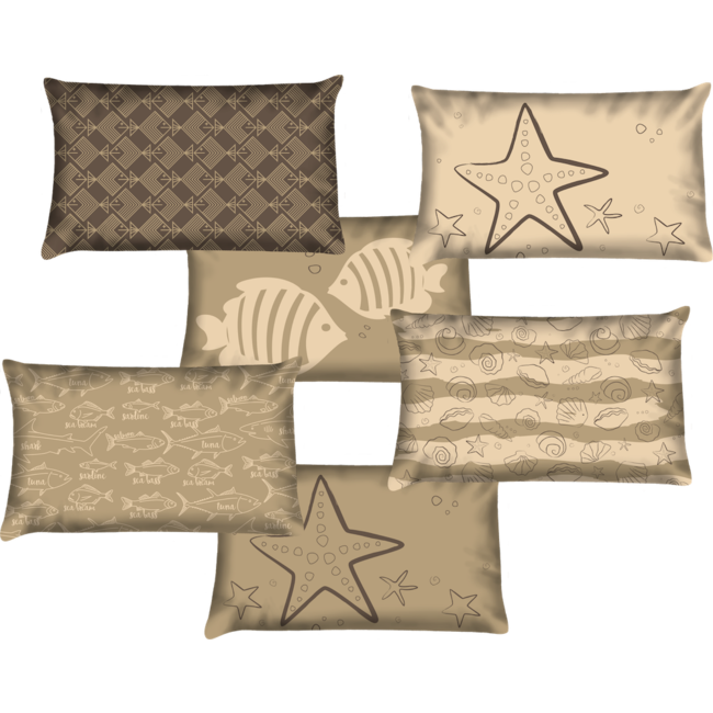 Velits Outdoor Sierkussen Catch beige waterafstotend