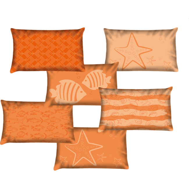 Velits Outdoor Sierkussen Catch oranje waterafstotend