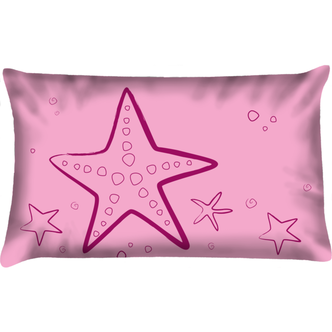 Velits Outdoor Sierkussen zeester roze waterafstotend