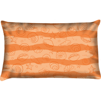 Velits Outdoor Sierkussen zee schelpen oranje