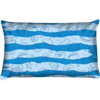 Velits Outdoor Sierkussen zee schelpen blauw