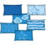Velits Outdoor Sierkussen schelpen blauw waterafstotend