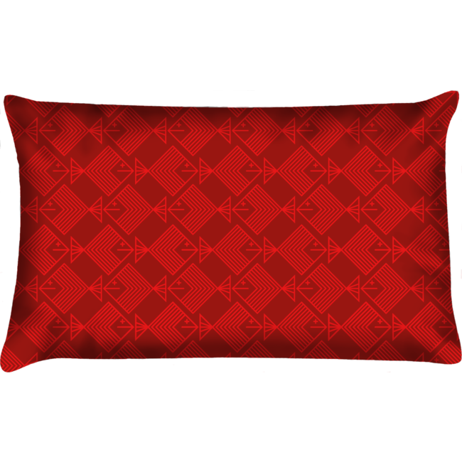 Velits Outdoor Sierkussen vis Escher-stijl rood waterafstotend