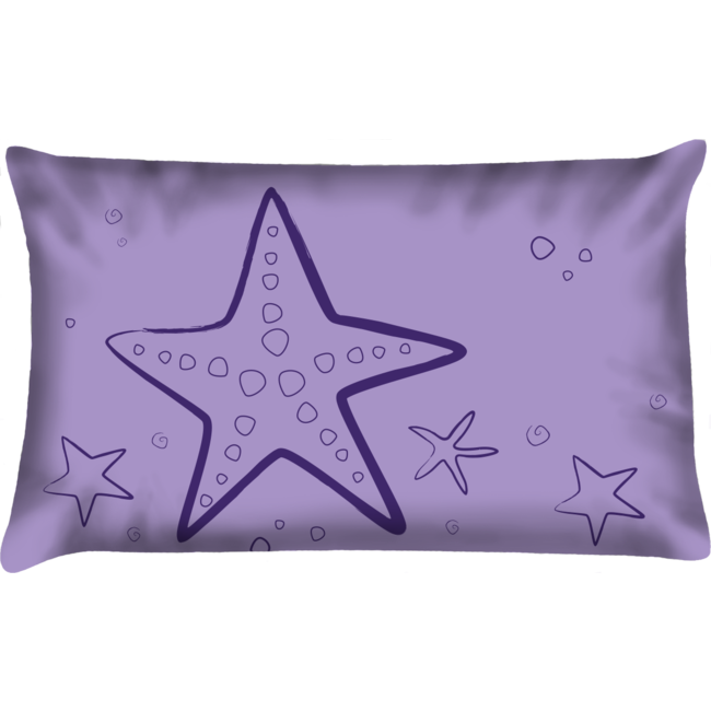 Velits Outdoor Sierkussen zeester paars waterafstotend