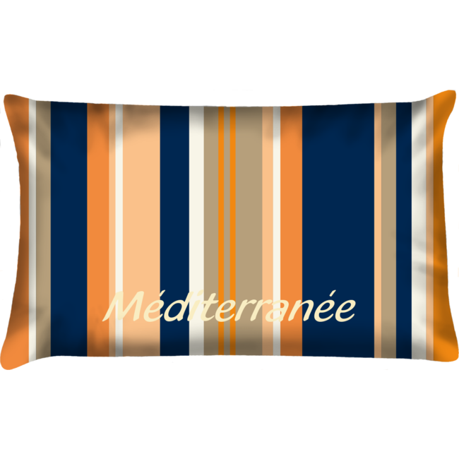 Velits Outdoor Sierkussen Saint Tropez gestreept blauw oranje