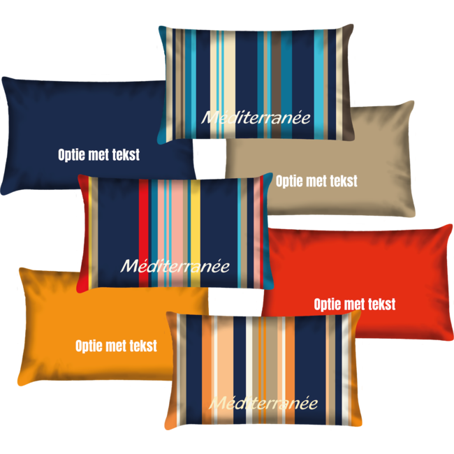 Velits Outdoor Sierkussen Saint Tropez gestreept blauw rood