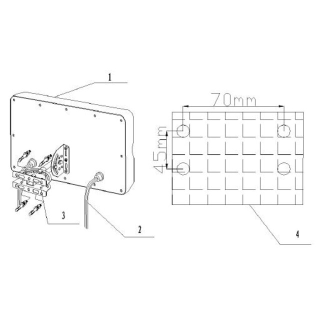 Panel antenna 6 x 6 MIMO 2,4GHz/5GHz op=op