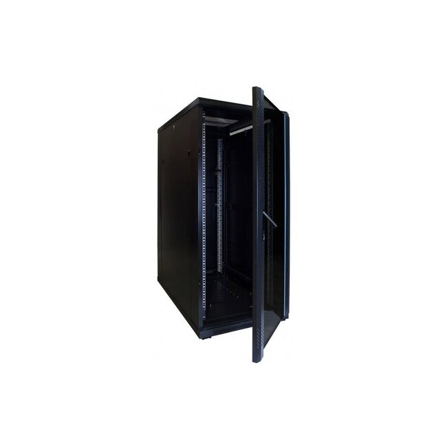 27U Serverkast 1000mm met glazen deur
