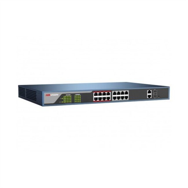 Hikvision Web managed 16-poort  PoE switch