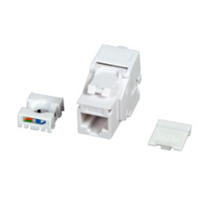 Keystone UTP, Cat6a 500Mhz RJ45 los, wit