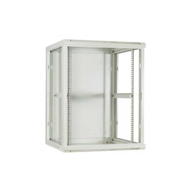 12U Wandkast met glazen deur, wit